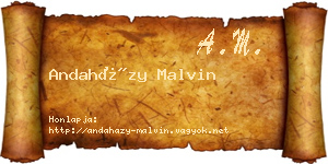 Andaházy Malvin névjegykártya